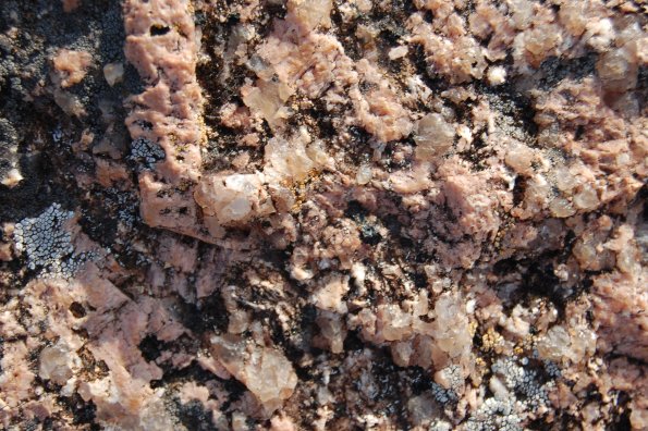 Pink granite close up